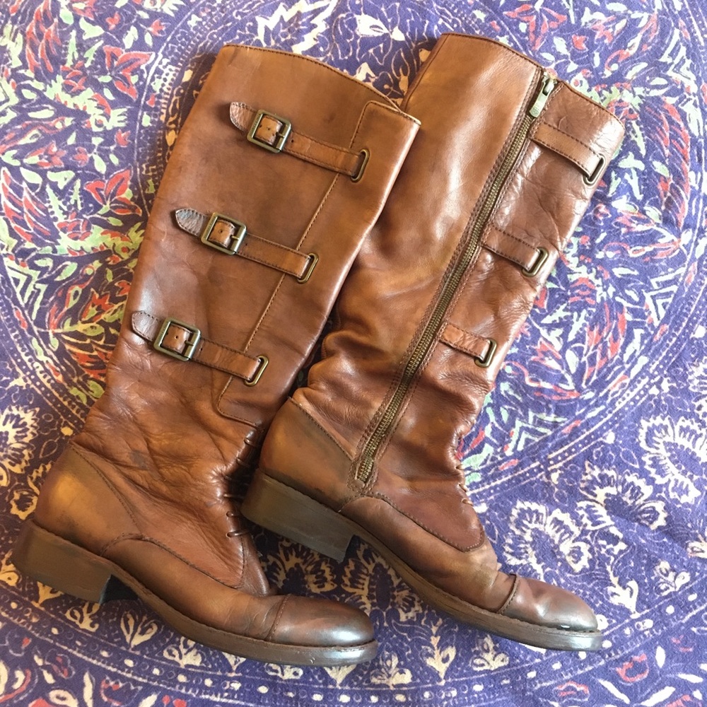 Vince Camuto - Brown Leather Riding Boots